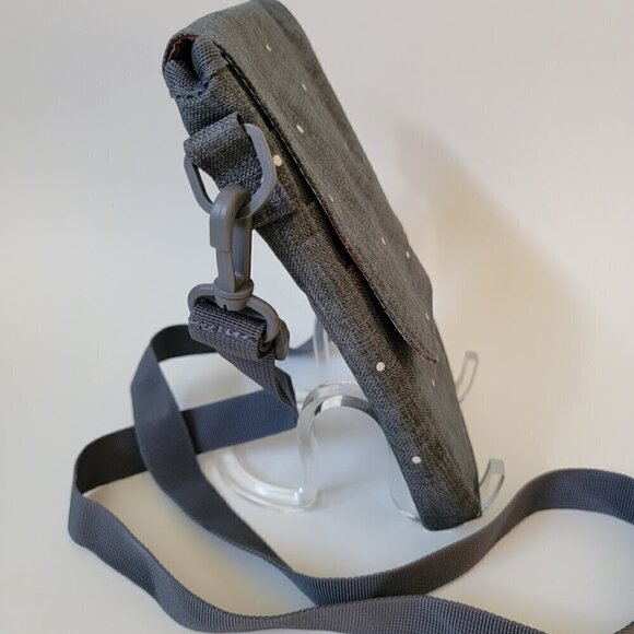 Herschel Pender Unisex Crossbody Bag - Gray with White Polka Dots - Picture 3 of 12